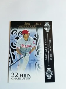 CHASE UTLEY 2008 TOPPS MOMENTS & MILESTONES BLACK #19/25 PHILLIES #61 - Bild 1 von 3