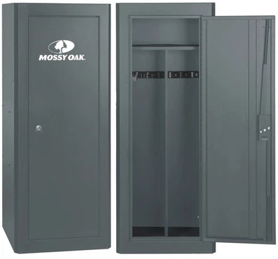 Armario de seguridad para armas 18 rifles gris armario de almacenamiento escopeta pistola estante de metal Foto 1 de 4