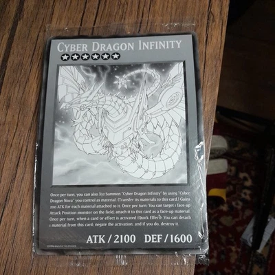 YuGiOh Cyber Dragon Infinity Promo Oversized Jumbo Card DUOV sealed but rip in — 第 1/3 张图片