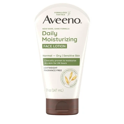 Aveeno Daily Moisturizing Face Lotion 5oz Dry Skin Fragrance Free NEW - Image 1 of 4