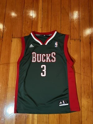 Camiseta de baloncesto Milwaukee Bucks juvenil grande Brandon Jennings Adidas NBA  Foto 1 de 4