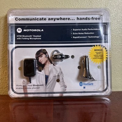 Fone de Ouvido Bluetooth Motorola H700 com Microfone Dobrável, Novo e Selado - Imagem 1 de 4