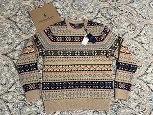 Polo Ralph Lauren Fair Isle Jacquard Wool Blend Holiday Sweater Sportsman NEW - Picture 1 of 5