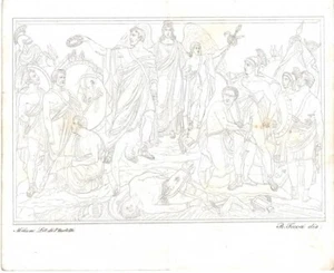 Stampa antica MILANO ARCO DELLA PACE BATTAGLIA di LIPSIA 1830 Antique print - Picture 1 of 1