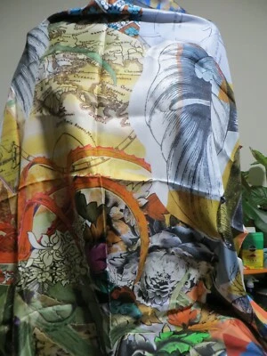 NUEVO CON ETIQUETAS BUFANDA CHRISTIAN LACROIX 100% SEDA 90x90cm HECHA EN ITALIA  Foto 1 de 4