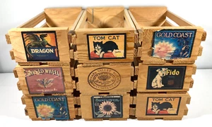 Lot of 9 Napa Valley Box Company 12 Audio Cassette Tape Storage Crate Holders - Picture 1 of 9