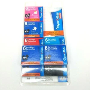 48 Stück PaperMate Füllfederhalter Patronen Rot Blau Schwarz Türkis + Duft - Bild 1 von 5