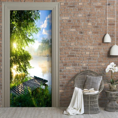 Türtapete selbstklebend TürPoster - STEG AM SEE - Bild 1 von 4