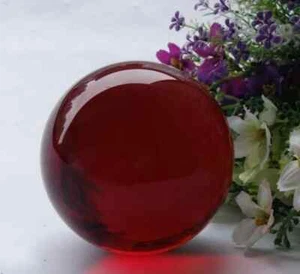 40mm + Stand Asian Rare glass red Magic Crystal Healing Ball Sphere - Bild 1 von 3