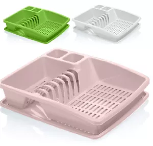 Plastica grande lavandino da cucina piatto posate porta ciotola porta ciotola vassoio gocciolamento scarico - Foto 1 di 9