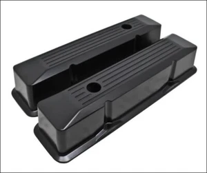 1958-86 CHEVY SB 283-305-327-350-400 TALL ALUMINUM RECESSED VALVE- BLACK - Picture 1 of 2