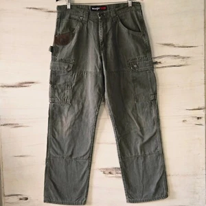 Pantaloni cargo da lavoro Wrangler Riggs uomo taglia 32X32 verde vita media gamba dritta - Foto 1 di 20