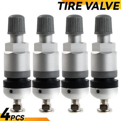 TPMS For Audi Porsche BMW 5 Series 4X Tire Pressure Sensor Valve Stem Repair Set - Image 1 of 4