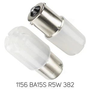2 BA15S 1156 1141 RV cámper remolque bombilla interior LED 12V con cubierta de luz - Imagen 1 de 9
