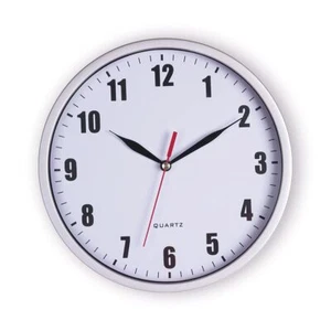 SAC SMARTEN ARTS 8" Silent Quartz Wall Clock Non-Ticking Digital Silver Wall ... - Picture 1 of 6