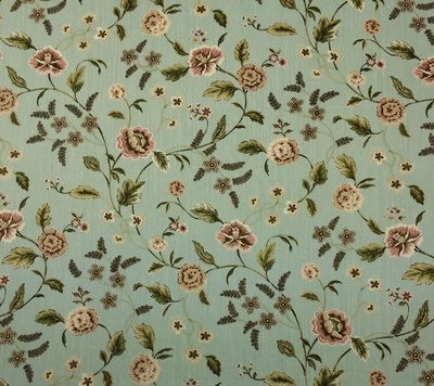 WAVERLY WILLIAMSBURG PARADISE VINE MIST D3002 TELA DE VID FLORAL POR YARDA 54"W Foto 1 de 4