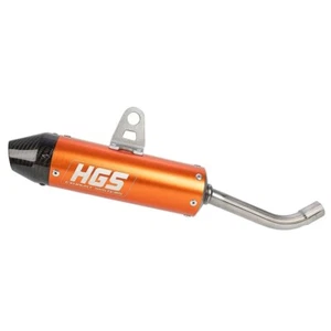 HGS Auspuff Endtopf KTM SX 65 Endrohr orange / Carbon Kappe 2016 - 23 - Bild 1 von 2