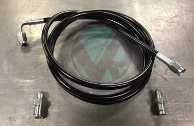 Línea de embrague de acero inoxidable negra para Honda Prelude 92-01 repuesto completo Foto 1 de 4