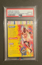 1998-99 UD Choice Michael Jordan DrawYour Own Card Entry Form PSA 10 GEM MINT
