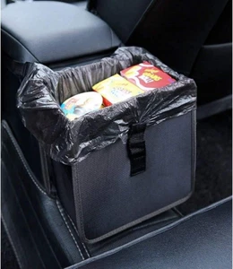 Foldable Hanging Car Trash Can - Large Capacity Waterproof Garbage Bag, Leakproo - Picture 1 of 12