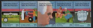 MICRONESIA, SCOTT # 116-120A, STRIP OF 5 POHNPEI AGRICULTURE & TRADE SCHOOL, MNH - Picture 1 of 1