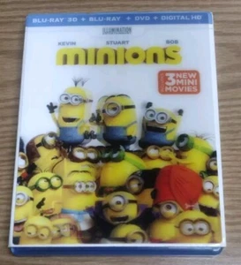 MINIONS (BLURAY 3D/BLU RAY/ DIGITAL) 2015 3D SLEEVE COVER - Picture 1 of 5