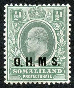 Somaliland SG 010 1/2a OHMS parada después de M prácticamente omitido M/como nuevo - Imagen 1 de 1