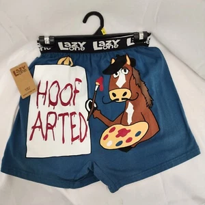 Lazy One men's Boxer shorts PJ lounge shorts HoofArted 100% cotton - Picture 1 of 3