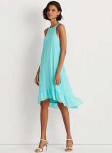Ralph Lauren Dress Color Blue/Aqua Size 18 Value $135 On Sale For $50 - Picture 1 of 6