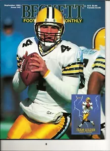 Beckett Fußballkarte monatlich - September/1993 - Ausgabe #42 - BRETT FAVRE - Bild 1 von 2