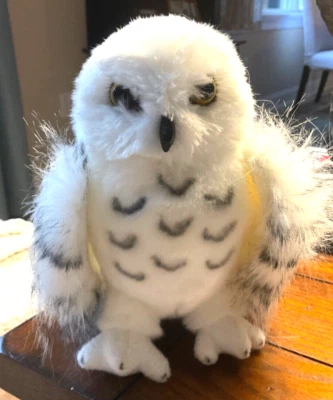 DOUGLAS плюшевая снежная сова 10» обниматься игрушка новый белый снежный Hedwig Гарри Поттер - Изображение 1 из 4