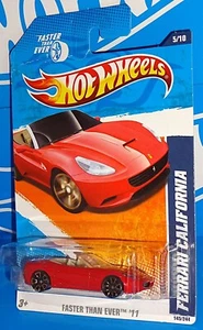 Hot Wheels 2011 Faster Than Ever Series #145 Ferrari California Red w/ FTE2s - Picture 1 of 4