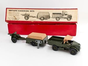BRITAINS LTD # 2048 Britains Clockwork Sets Complete!  w/Box 1940's EXC! #V68 - Picture 1 of 24