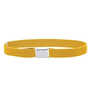 Buyless Fashion Kids Toddlers Baby Adjustable Elastic Stretch Belt Silver Buckle - Picture 1 of 252