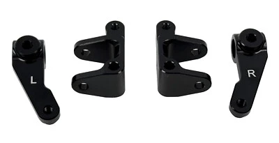 Dhawk JRX2 Aluminum Front Carriers & Spindles Black For Team Losi JRX-PRO JRXT - Image 1 of 4
