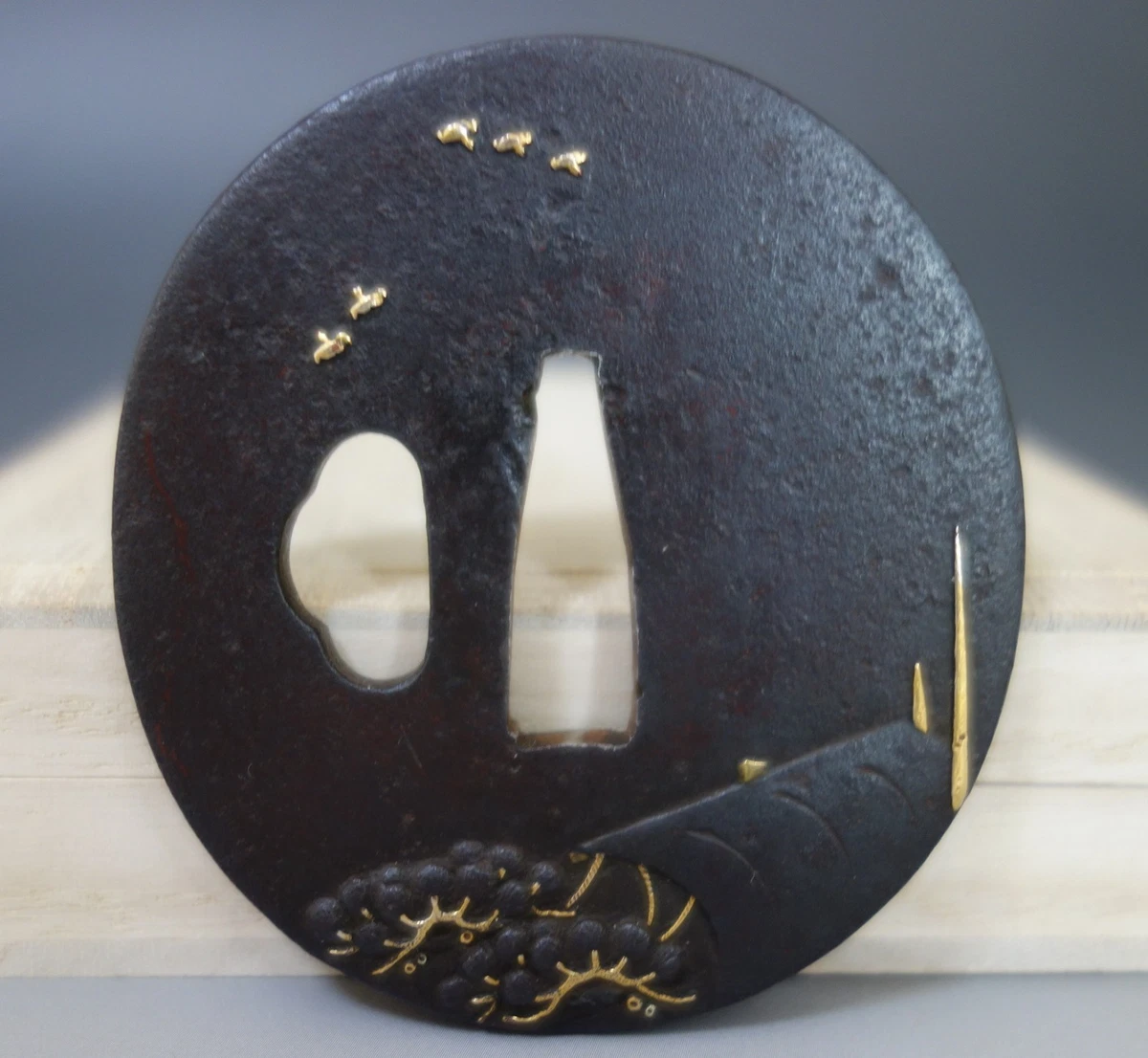 刀装具 目贯 细工 武具 古董原始1850-1899 年日本刀镡| eBay