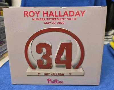 Phillies Roy Halladay Number 34 Retirement Night Statue SGA New Open Box - Image 1 of 4