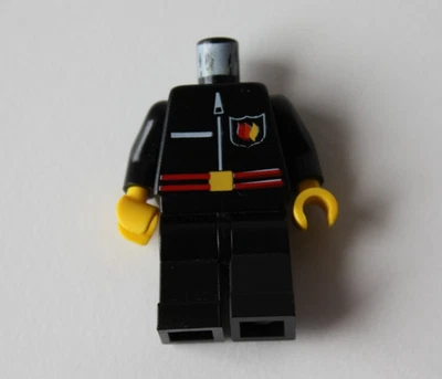 LEGO® 1 Stück  Minifiguren  Feuerwehrmann ohne Kopf, schwarz mit gelben Händen - Bild 1 von 2
