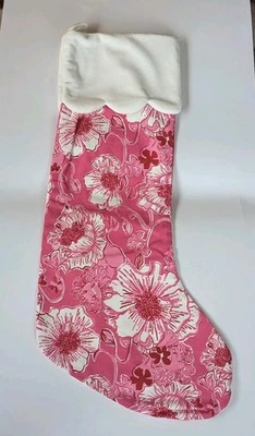 Medias de Navidad Lilly Pulitzer - Estampado Floral Rosa - Medias GWP - Nuevas  Foto 1 de 4