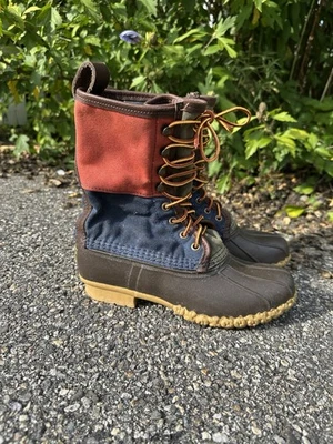 "Botas LL BEAN Duck para mujer (8-M) bloques de color clásicas Maine caza EE. UU. 8""" Foto 1 de 4