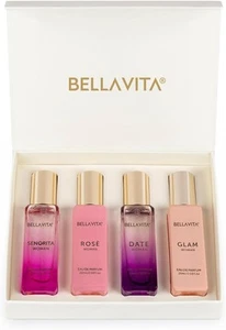 BellaVita Luxury Women's Perfume Gift Set 4x20ml | Notes of Floral Sweet Spic... - Picture 1 of 7