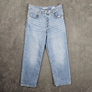 Jeans Levis donna 29x26 lavaggio chiaro costina dritta caviglia retrò - Foto 1 di 10
