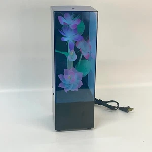 Vintage 1988 Fiber Optic Lamp Floral Music Box Yring Shenhg Company (YS-335M) - Picture 1 of 10