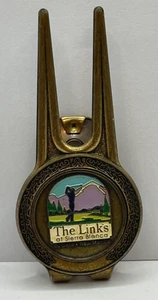 Herramienta de reparación de divot de golf The Links at Sierra Blanca de metal vintage de 3" - Ruidoso, casi nueva - Imagen 1 de 3