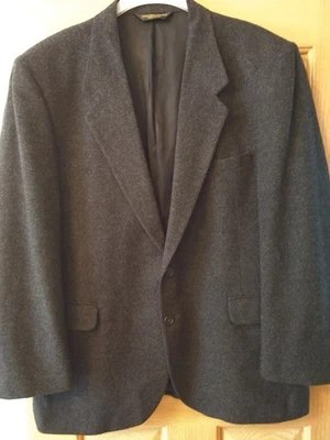 Chaqueta Blazer Botany 500 Gris Carbón 100% Cabello Camel Abrigo Deportivo Hecho en EE. UU. Foto 1 de 4