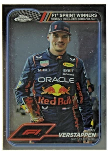 Max Verstappen 2024 Topps Cromo #152 F1 Sprint Ganadores Gran Premio de Estados Unidos Rojo Oráculo - Imagen 1 de 2