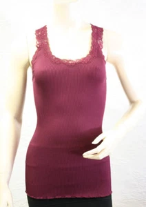 $ 78 BCBG BORDEAUXFARBENES GERIPPTES JERSEY-TANKTOP NEU MIT ETIKETT XS/S - Bild 1 von 2