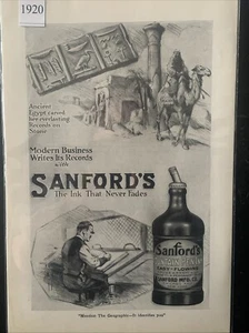 Vintage 1920 Stanford’s Füllfederhalter Tinte Werbung - Bild 1 von 3