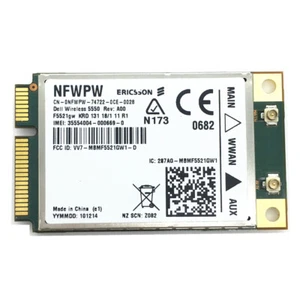 Dell DW5550 3G WWAN F5521gw Card GPS For DELL E5420 5520 6220 6320 6420 XT3 6520 - Picture 1 of 4
