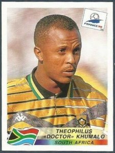 Panini FIFA 1998 World Cup sticker Danone #187 Theophilus Doctor Khumalo